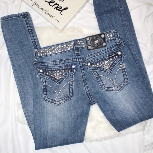 Miss Me Denim - Miss Me Embellished Pocket Skinny Jeans
